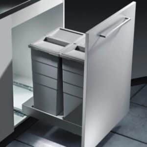 פח אשפה נשלף קרגו 2X29L (58L) לחזית ברוחב 40 ס״מ, Hailo
