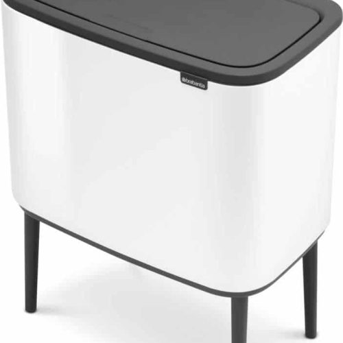 פח טאץ' + רגליים 36 ליטר BO לבן BRABANTIA